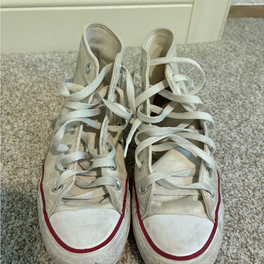 Converse White High-Top Athletic Shoes